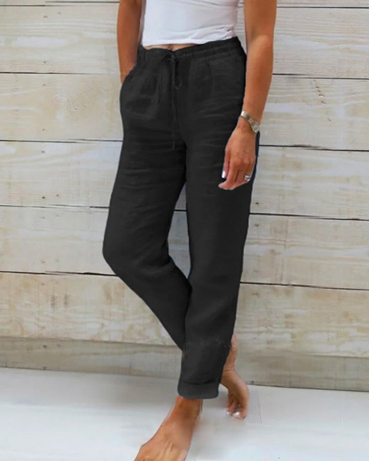 Allison™ | Luxe Cotton-Linen Tailored Trousers