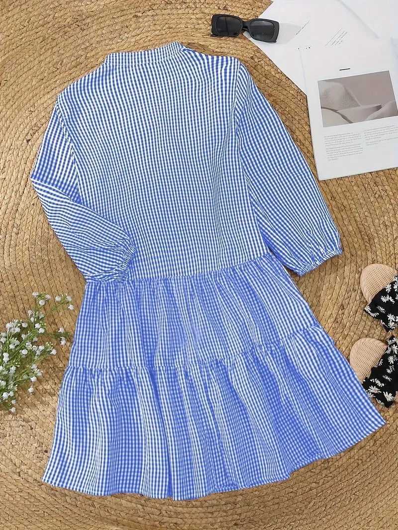 Alina™ | Chic Vibrant Gingham Dress