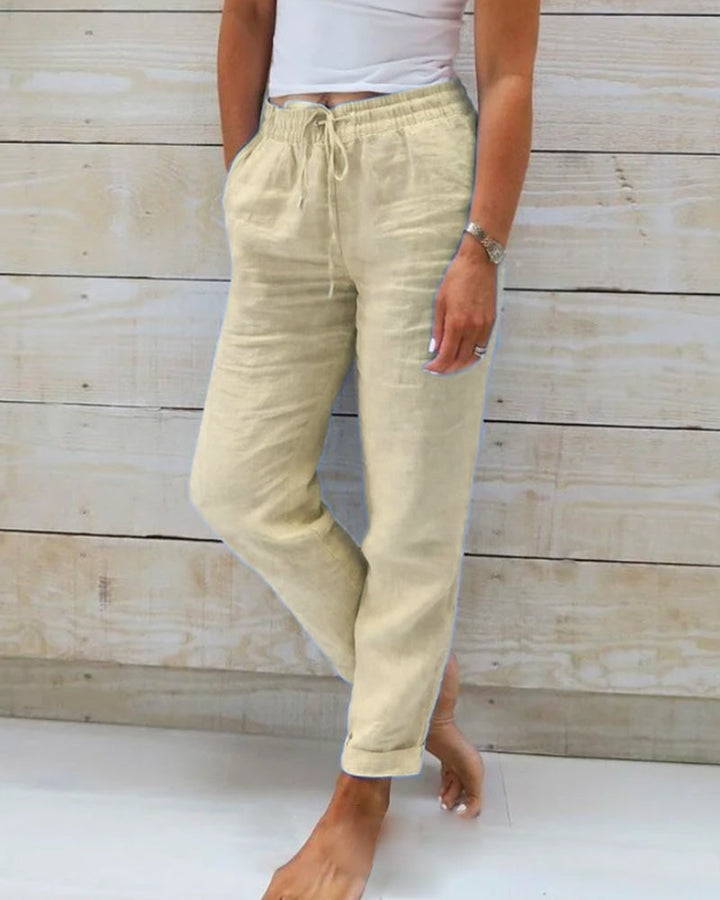 Allison™ | Luxe Cotton-Linen Tailored Trousers