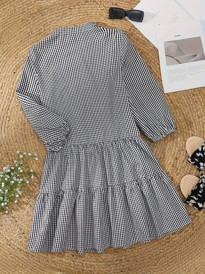 Alina™ | Chic Vibrant Gingham Dress